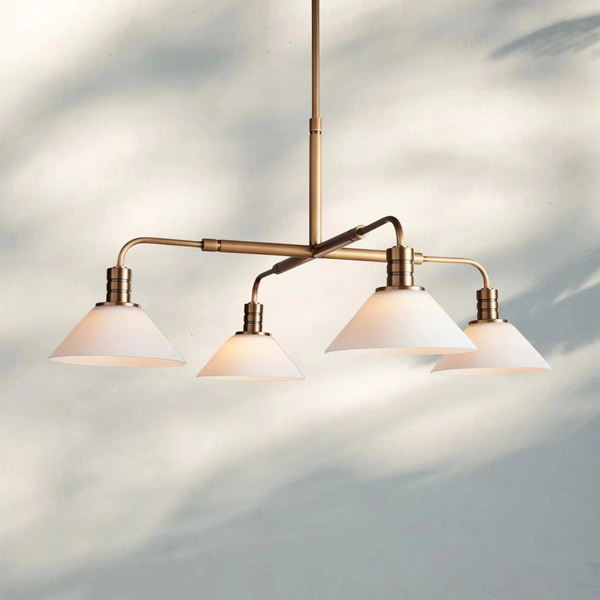 Theron Glass Round Chandelier 30'' 52'' - Blushlighting