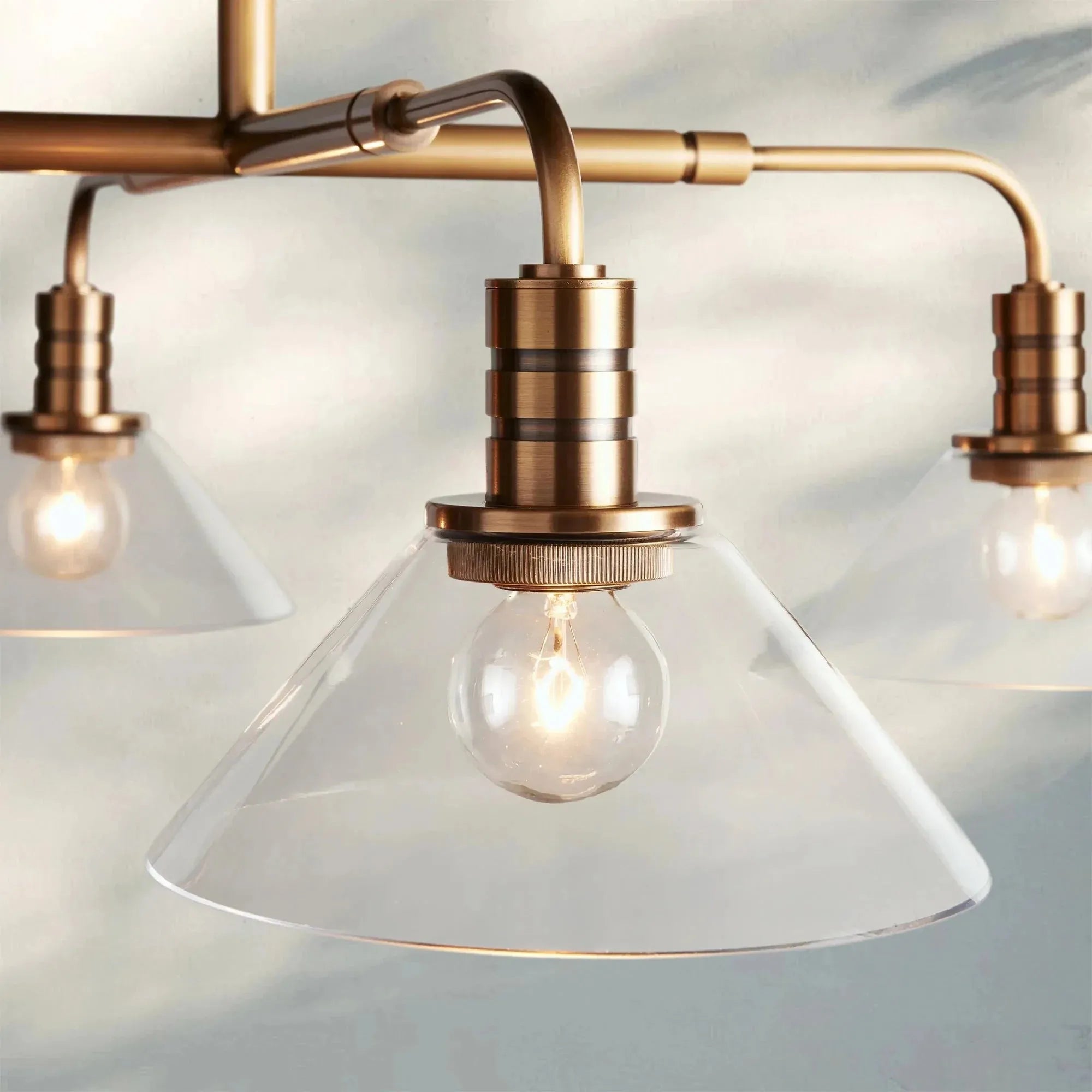 Theron Glass Round Chandelier 30'' 52'' - 52''BrassMilkBlushlighting