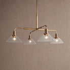 Theron Glass Round Chandelier 30'' 52'' - 30''BrassClearBlushlighting