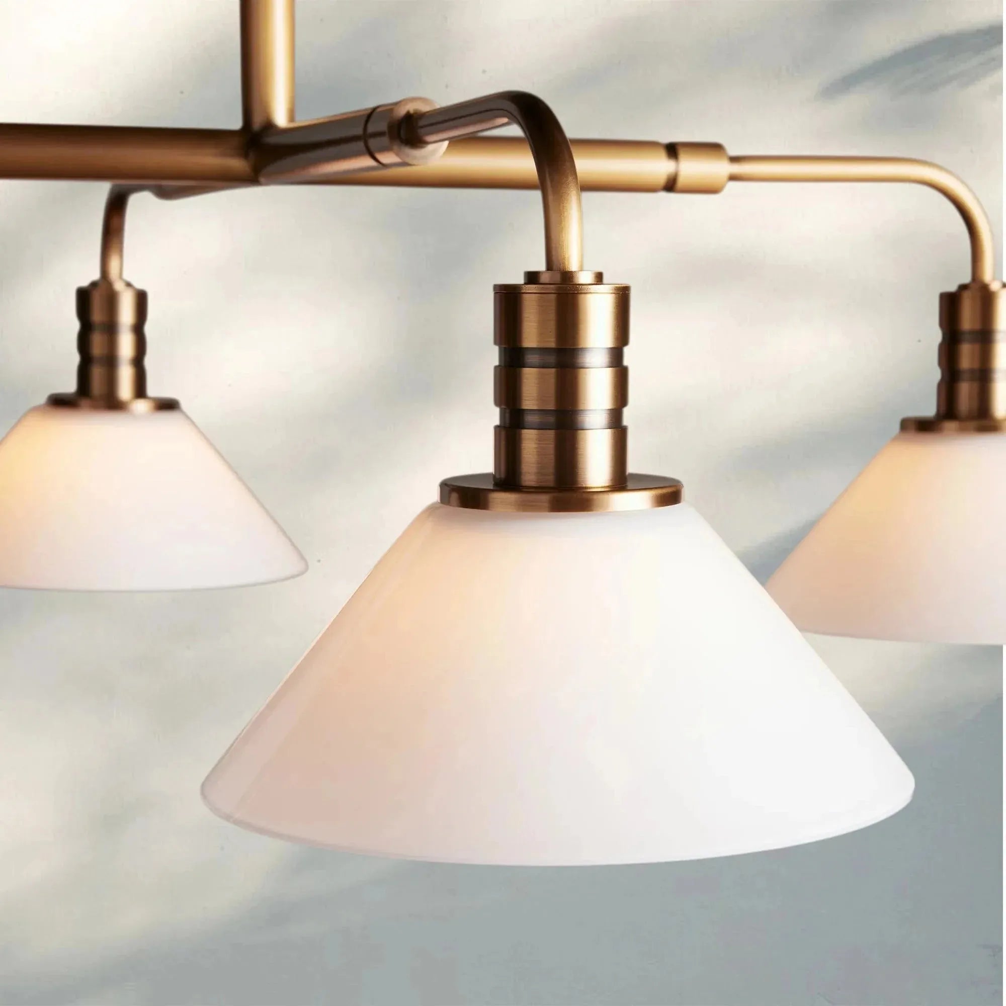Theron Glass Round Chandelier 30'' 52'' - 52''BrassMilkBlushlighting
