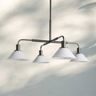 Theron Glass Round Chandelier 30'' 52''-30''-Bronze-Milk