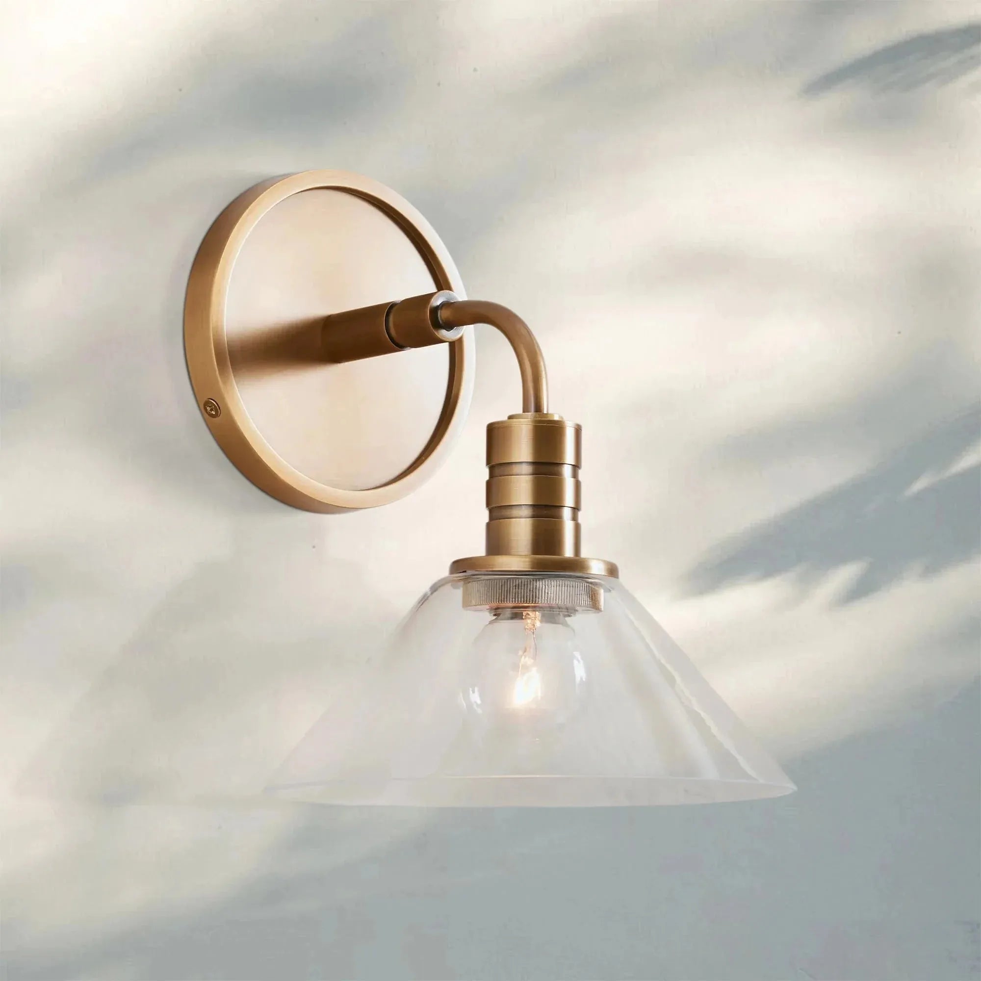 Theron Single Wall Sconce - ClearBlushlighting