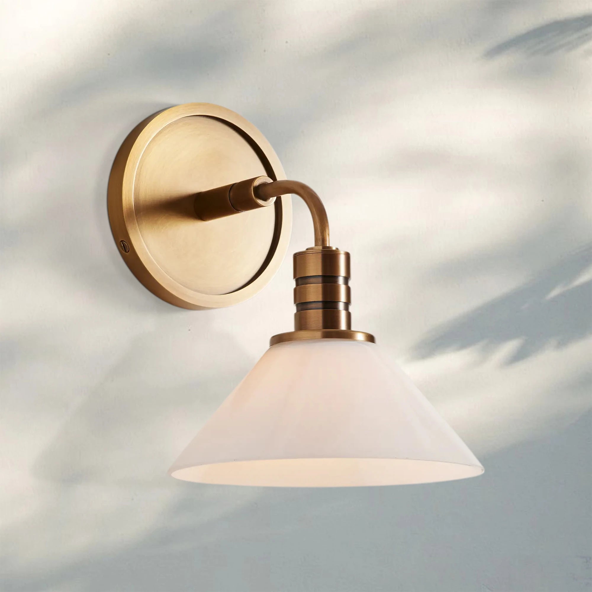 Theron Single Wall Sconce-Milk-