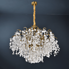 Thirza Brass Branch Crystal Chandelier - 23.62" diamBlushlighting