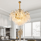 Thirza Brass Branch Crystal Chandelier - 23.62" diamBlushlighting