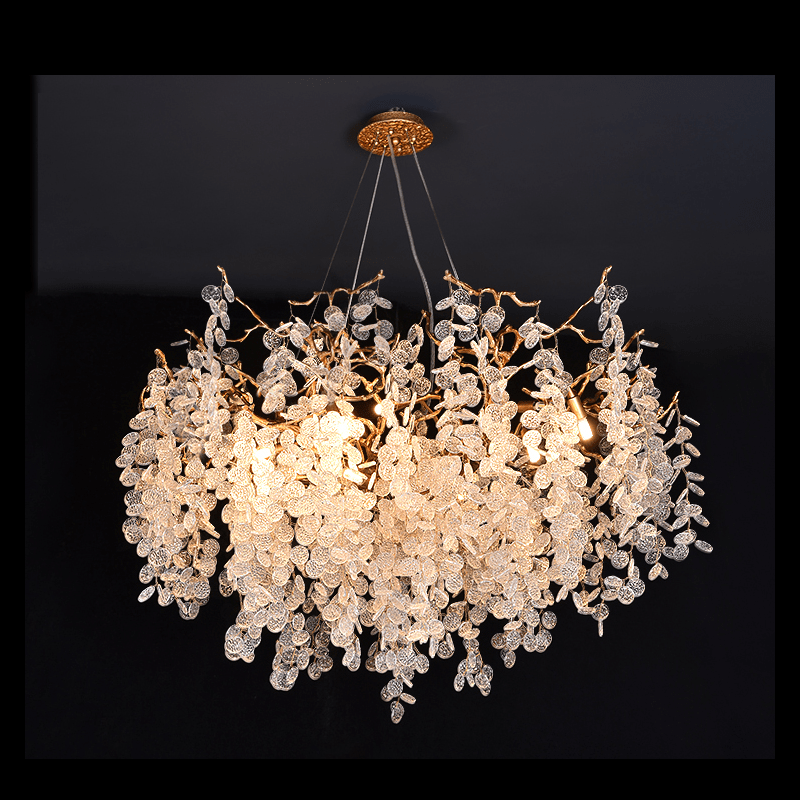 Thirza Tree Branch Crystal Chandelier - 23.62" diamBlushlighting