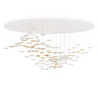 Tidal Art Glass Chandelier (With Canopy) - ∅ 58.3″ x H 118.1″Clear & GoldWarm LightBlushlighting