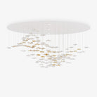 Tidal Art Glass Chandelier (With Canopy) - ∅ 58.3″ x H 118.1″Clear & GoldWarm LightBlushlighting