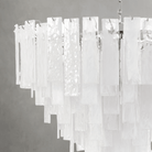 Tidelle Nickel Clear Glass Chandelier Large - Blushlighting