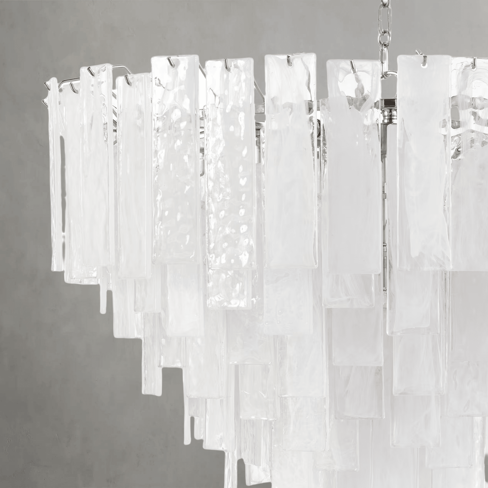 Tidelle Nickel Clear Glass Chandelier Large - Blushlighting