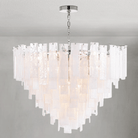 Tidelle Nickel Clear Glass Chandelier Large - Blushlighting