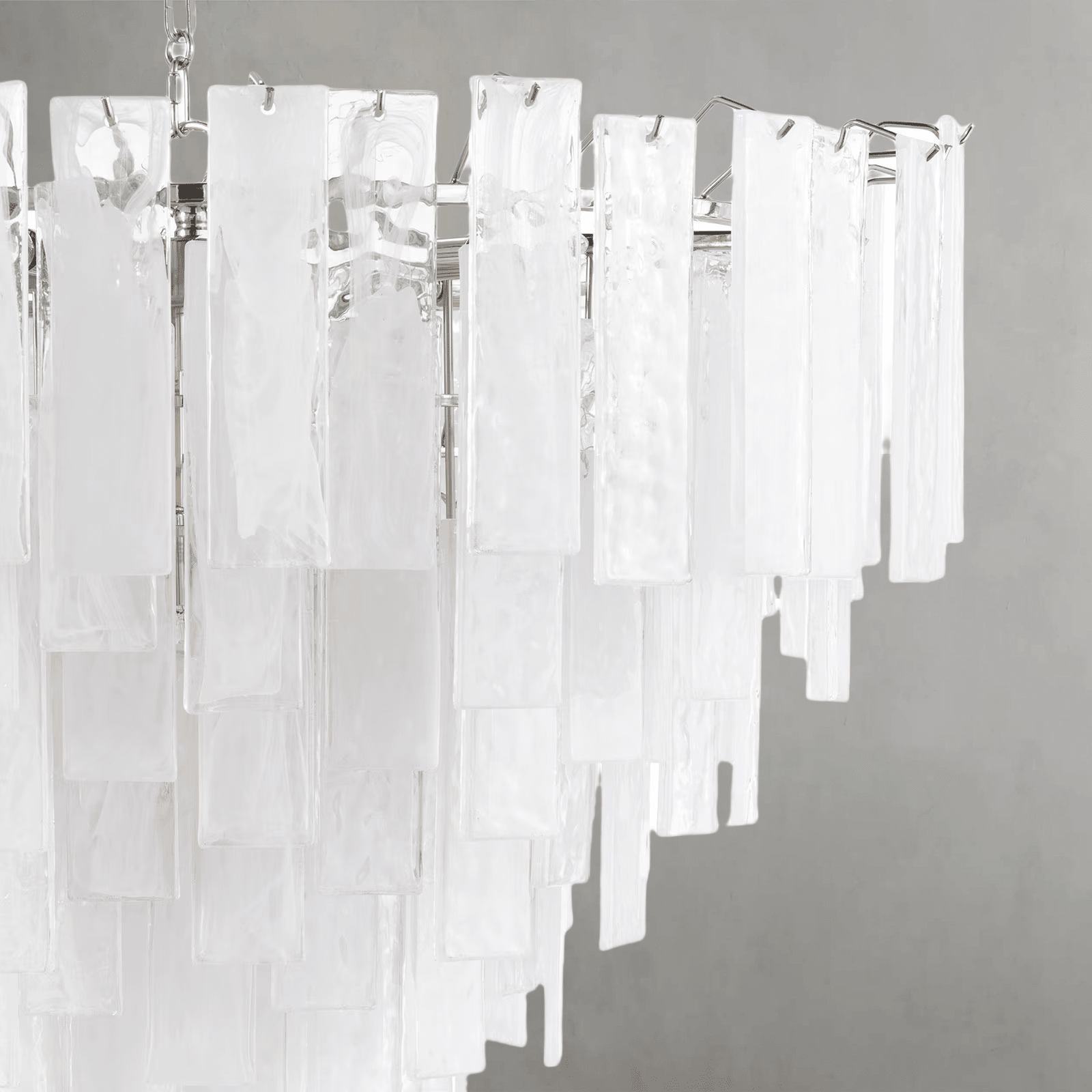 Tidelle Nickel Clear Glass Chandelier Large - Blushlighting
