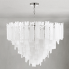 Tidelle Nickel Clear Glass Chandelier Large - Blushlighting