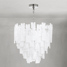 Tidelle Nickel Clear Glass Chandelier Small - Blushlighting