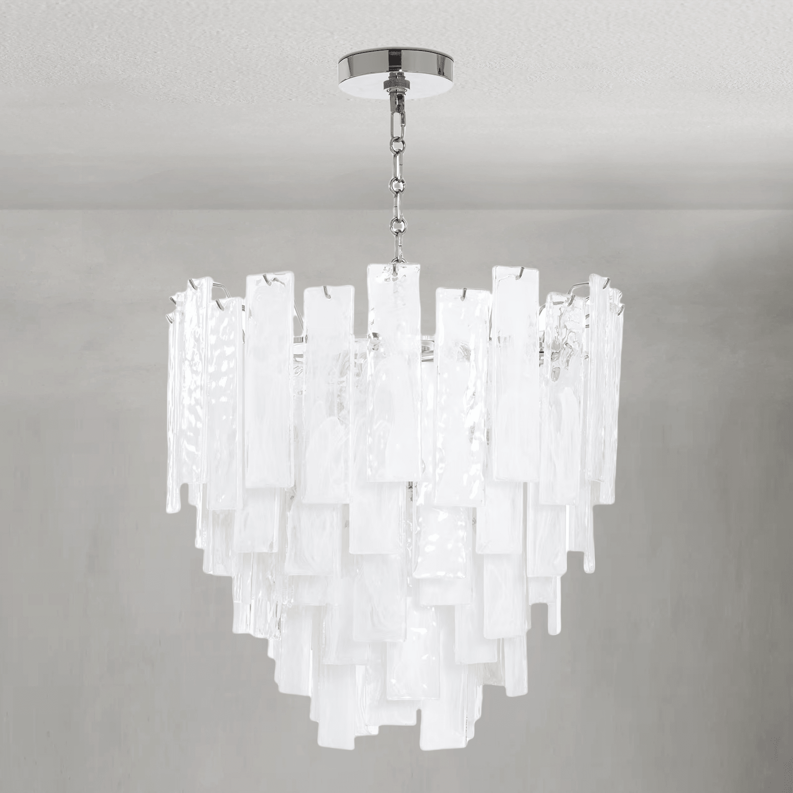 Tidelle Nickel Clear Glass Chandelier Small - Blushlighting