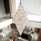 Tiered Crystal Chandelier - Ø59"×H132"ChromeBlushlighting