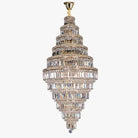 Tiered Crystal Chandelier - Ø33"×H77"ChromeBlushlighting