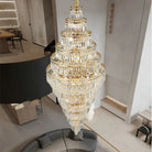 Tiered Crystal Chandelier - Ø59"×H132"ChromeBlushlighting