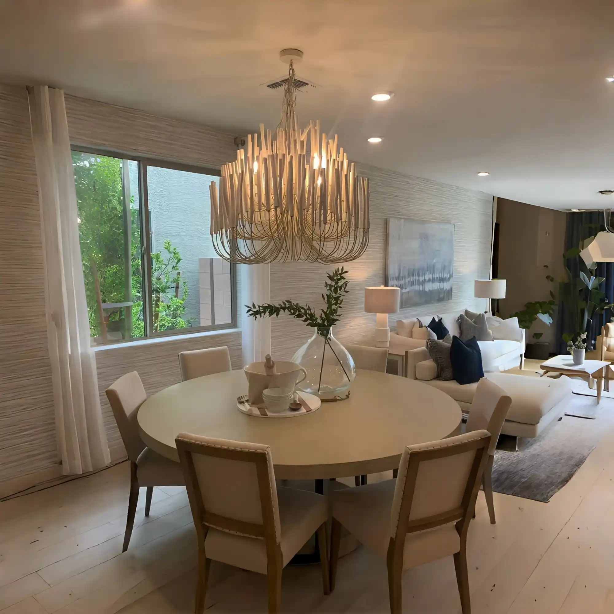 5/6-Light Modern Branch Modeling Chandelier in White or Black for Stylish Interiors-Chandeliers-Blushlighting