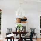 5/6-Light Modern Branch Modeling Chandelier in White or Black for Stylish Interiors-Chandeliers-Blushlighting