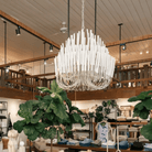 Tildalay Wide Chandelier 21" 36" - 21"WhiteBlushlighting