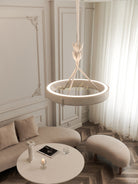 Tinsley Plaster Chandelier - D 60cm x H 60cm / ∅ 23.6″ x H 23.6″WhiteWarm WhiteBlushlighting