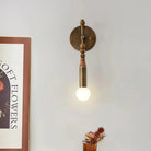 Toam Wall Lamp - D 5.9" x W 4.5" x H 18.9"Brown Marble & Antique BrassBlushlighting