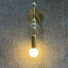 Toam Wall Lamp - D 5.9" x W 4.5" x H 18.9"Green Marble & Antique BrassBlushlighting