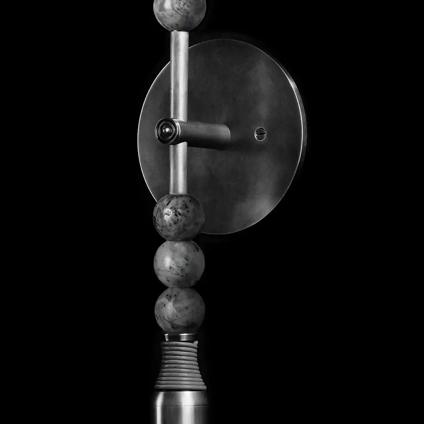 Toam Wall Lamp - D 5.9" x W 4.5" x H 18.9"Green Marble & Antique BrassBlushlighting