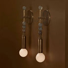 Toam Wall Lamp - D 5.9" x W 4.5" x H 18.9"Green Marble & Antique BrassBlushlighting