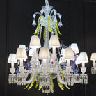 Traditional Colorful Candle Branch Blue Deer Crystal Chandelier for Living Room/Dining Room-Chandeliers-Blushlighting