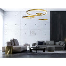 Travara Multi Light Chandelier - Polished Gunmetal59”Blushlighting