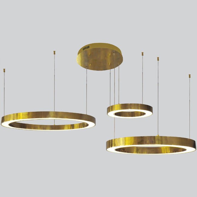 Travara Multi Light Chandelier - Polished Brass59”Blushlighting
