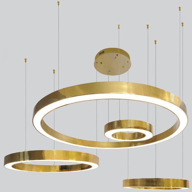 Travara Multi Light Chandelier - Polished Brass59”Blushlighting