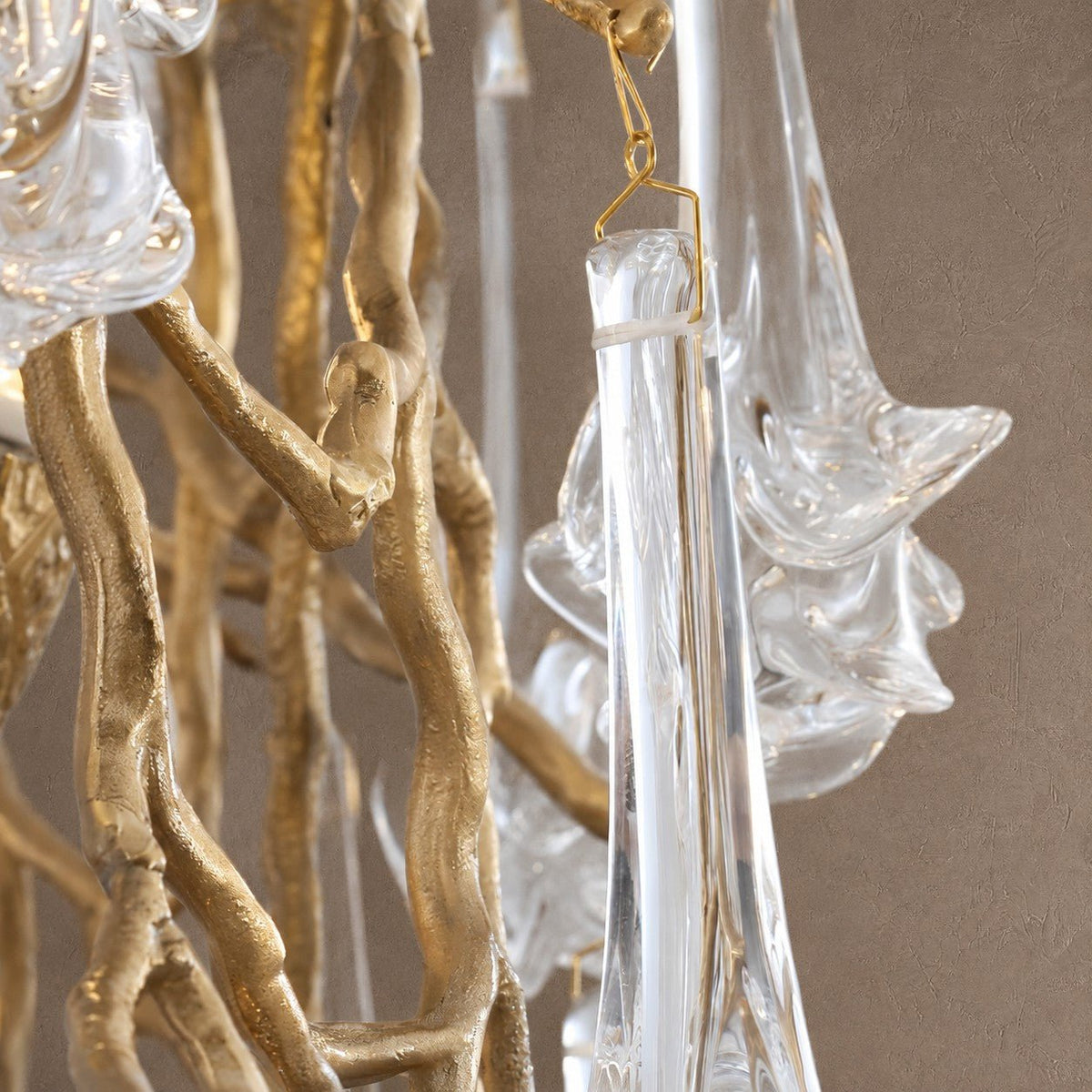 Tree Branch Chandelier - ∅ 59″ x H 141.7″ / Dia 150cm x H 360cmBrasssuitable for spaces over 12 feet（Weight over 300 lbs ）Blushlighting