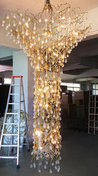 Tree Branch Staircase Chandelier - ∅ 59″ x H 141.7″ / Dia 150cm x H 360cmBrasssuitable for spaces over 12 feet（Weight over 300 lbs ）Blushlighting