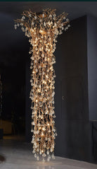 Tree Branch Staircase Chandelier - ∅ 59″ x H 141.7″ / Dia 150cm x H 360cmBrasssuitable for spaces over 12 feet（Weight over 300 lbs ）Blushlighting