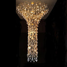 Tree Branch Staircase Chandelier - ∅ 59″ x H 141.7″ / Dia 150cm x H 360cmBrasssuitable for spaces over 12 feet（Weight over 300 lbs ）Blushlighting