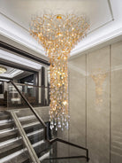 Tree Branch Staircase Chandelier - ∅ 59″ x H 141.7″ / Dia 150cm x H 360cmBrasssuitable for spaces over 12 feet（Weight over 300 lbs ）Blushlighting