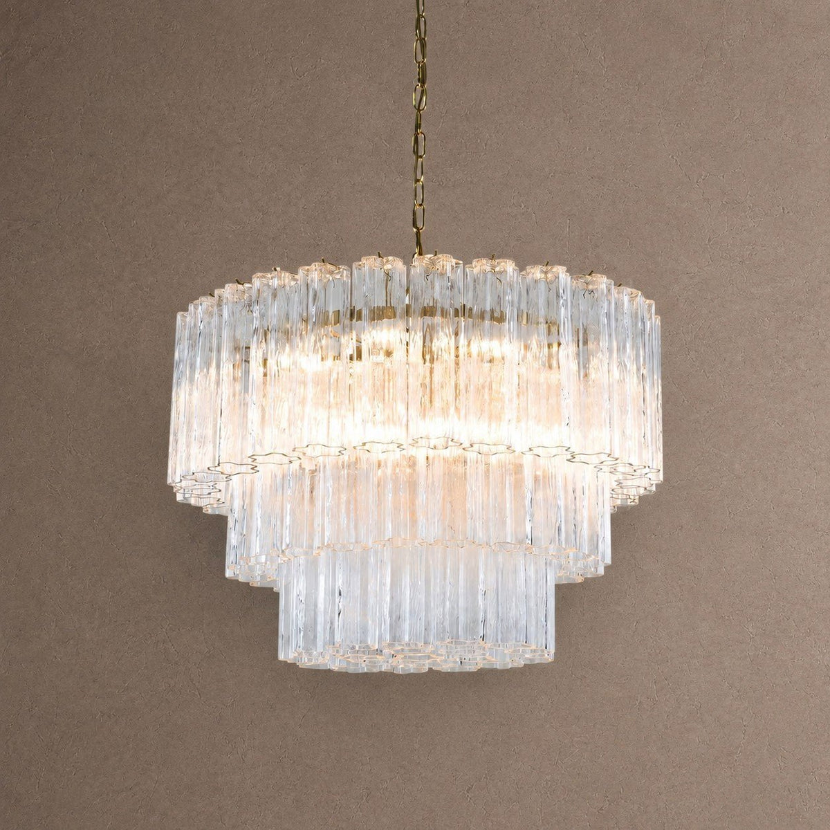 Treviso Tiered Chandelier - Clear28"Blushlighting