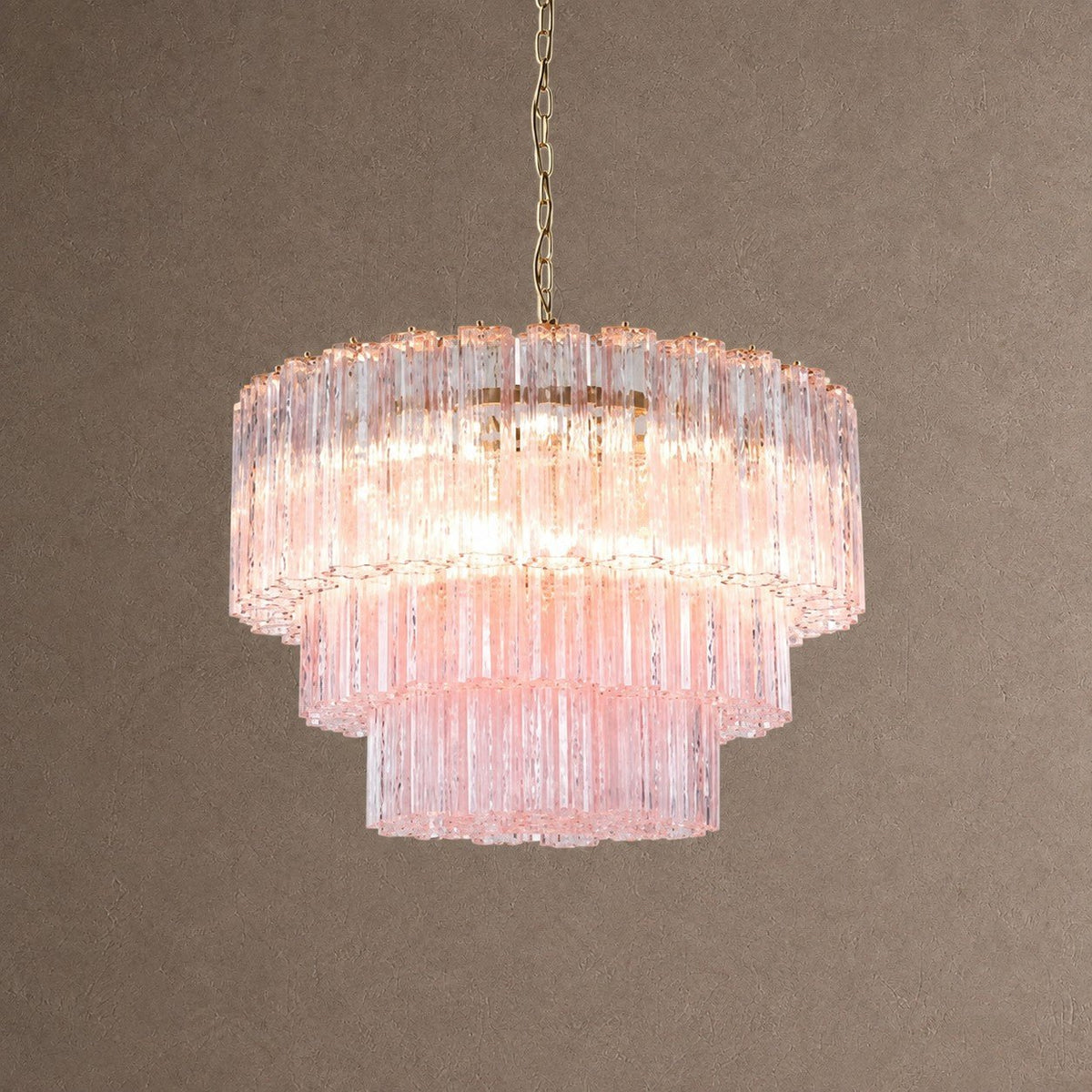 Treviso Tiered Chandelier - Pink28"Blushlighting