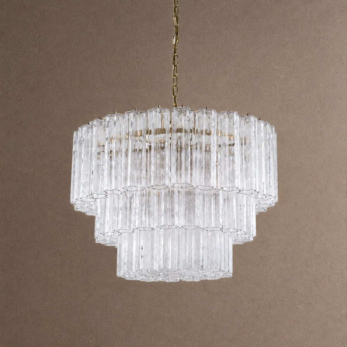 Treviso Tiered Chandelier - Clear28"Blushlighting