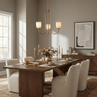 Trillium Alabaster Chandelier - Φ 15.7″ × H 8.7″BlackBlushlighting