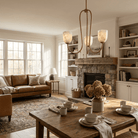 Trillium Alabaster Chandelier - Φ 15.7″ × H 8.7″Brushed NickelBlushlighting