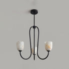 Trillium Alabaster Chandelier - Φ 15.7″ × H 8.7″BlackBlushlighting