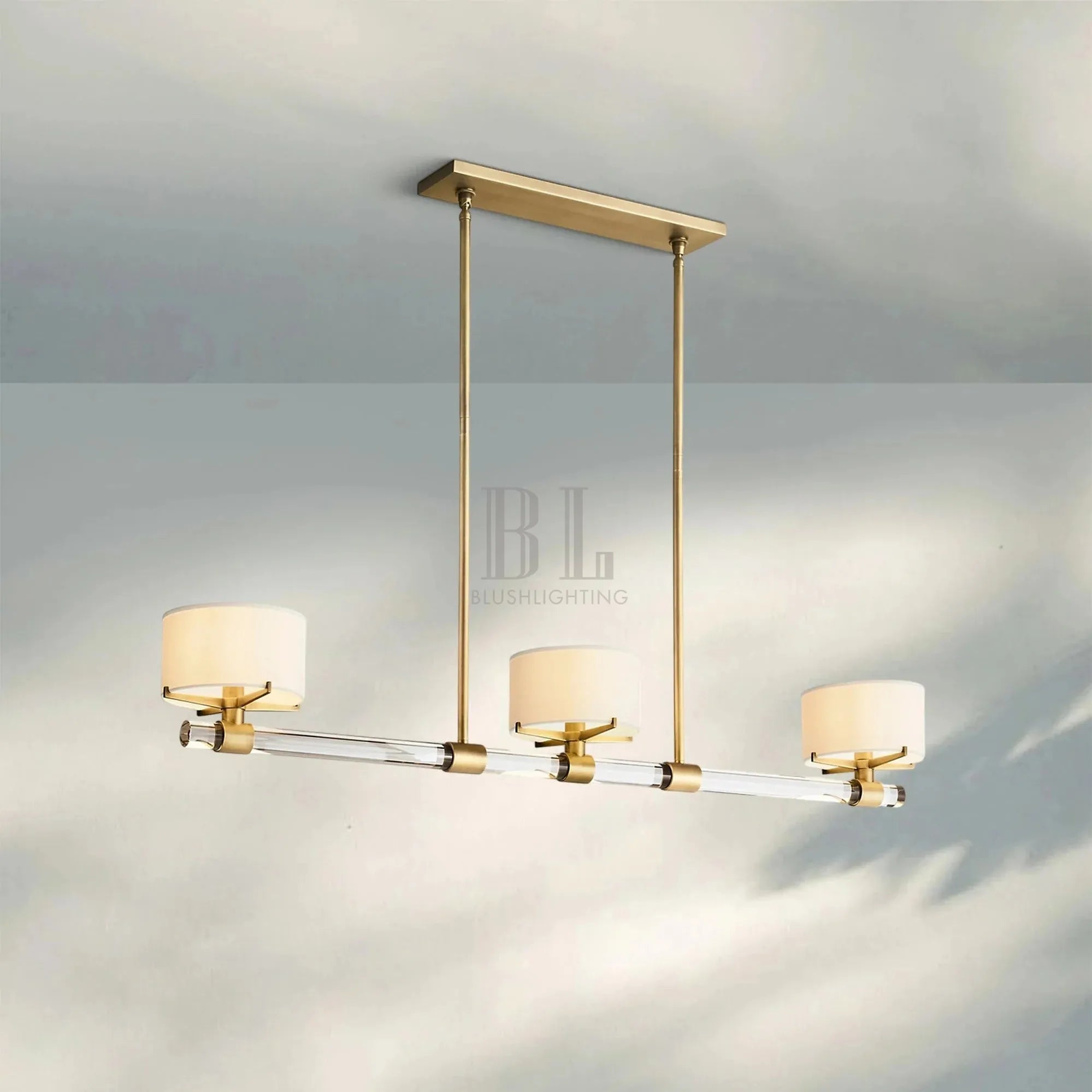 Trumane Linear Chandelier 54" 72'' - Blushlighting