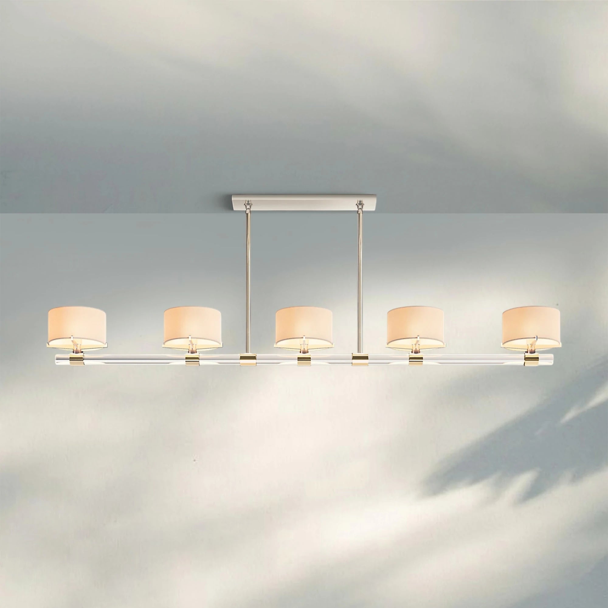 Trumane Linear Chandelier 54" 72'' - Blushlighting