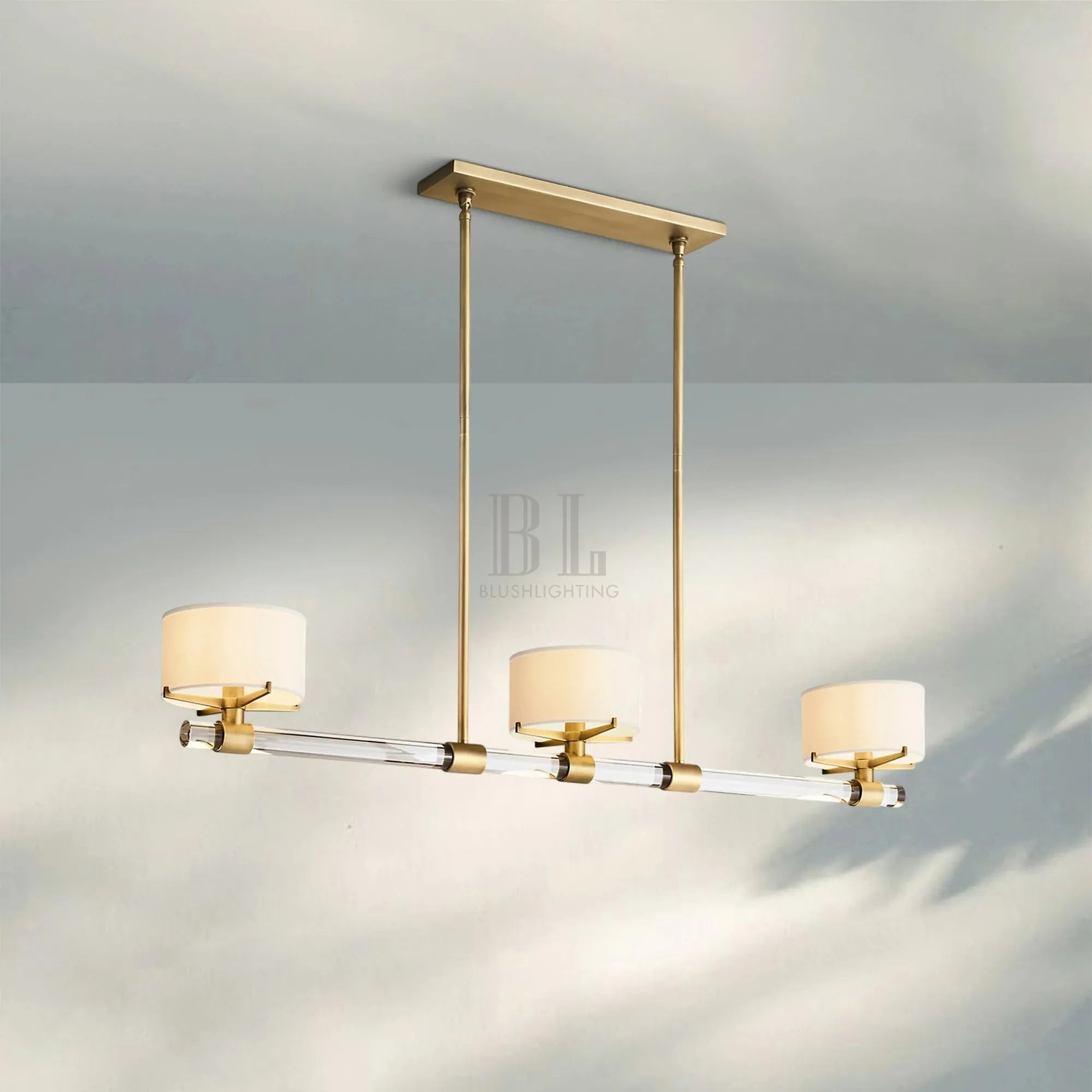 Trumane Linear Chandelier 54" 72'' - Blushlighting