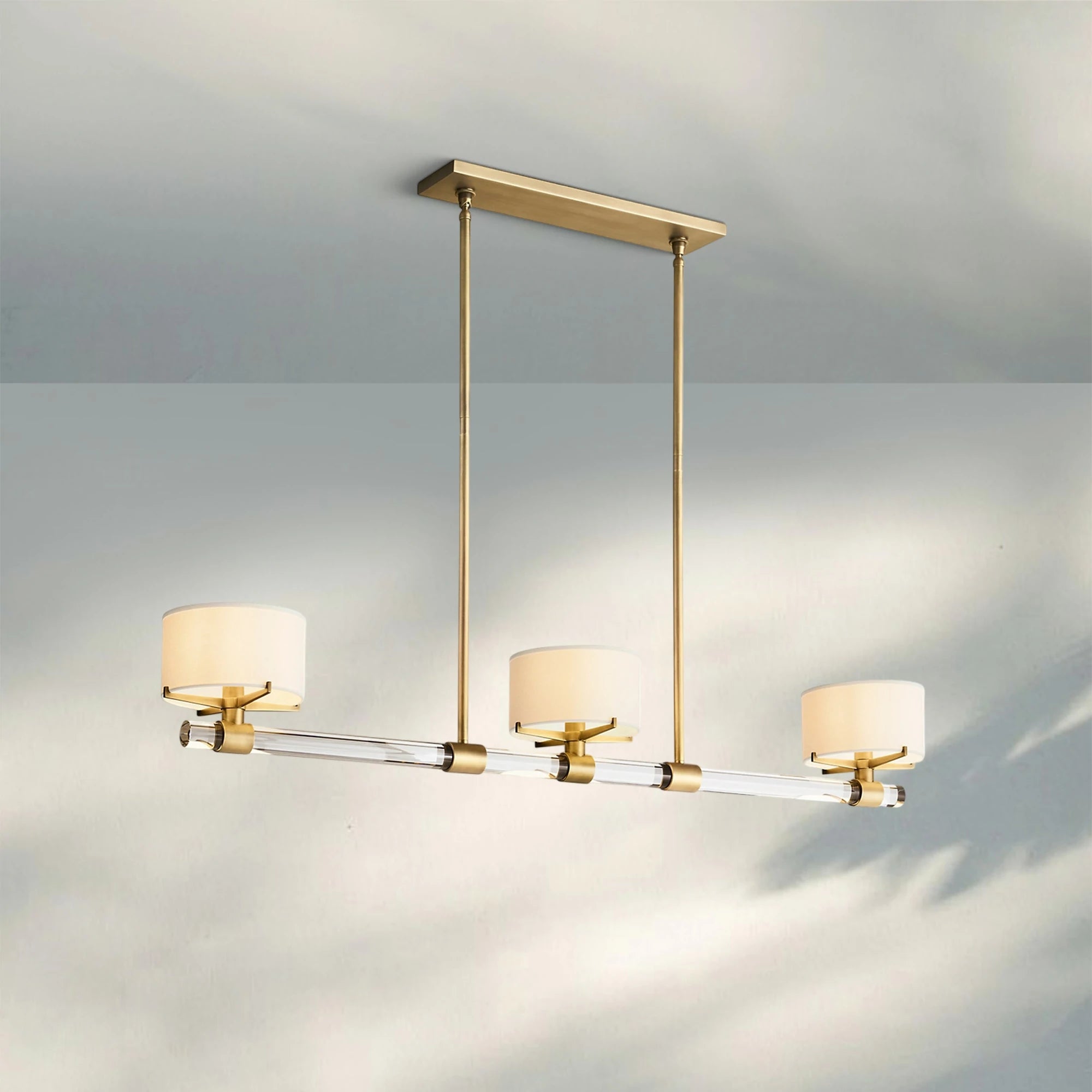 Trumane Linear Chandelier 54" 72'' - Blushlighting