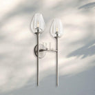 Tuilpl Double Wall Sconce 24”H-Satin Nickel-